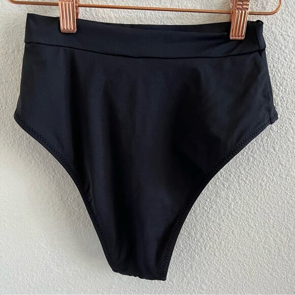 Tavik + Swimwear Black High Waist Bikini Bottom Small - Picture 2 of 5